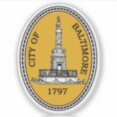 Das Siegel Baltimore, Maryland Aufkleber (Vorderseite)