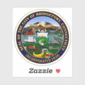 Das Siegel Bridgeport, Connecticut Aufkleber (Blatt)