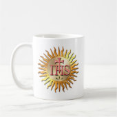 Das Siegel des Jesuit-Auftrages Kaffeetasse (Links)
