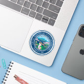 Das Siegel des Staat Nebraska Aufkleber (Laptop mit iPhone)