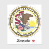 Das Siegel des Staat von Illinois Aufkleber (Blatt)