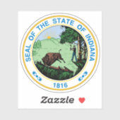 Das Siegel des Staat von Indiana Aufkleber (Blatt)