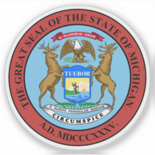 Das Siegel des Staat von Michigan Aufkleber