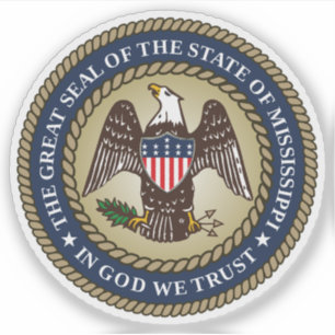 Das Siegel des Staat von Mississippi Aufkleber