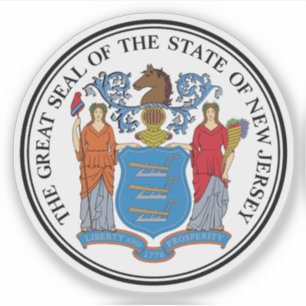 Das Siegel des Staat von New Jersey Aufkleber