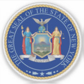 Das Siegel des Staat von New York Aufkleber (Vorderseite)