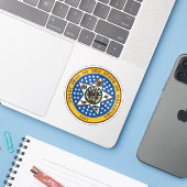 Das Siegel des Staat von Oklahoma Aufkleber (Laptop mit iPhone)