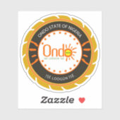 Das Siegel des Staat von Ondo, Nigeria Aufkleber (Blatt)