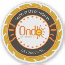 Das Siegel des Staat von Ondo, Nigeria Aufkleber