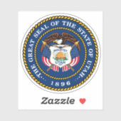 Das Siegel des Staat von Utah Aufkleber (Blatt)