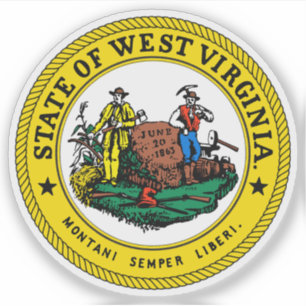 Das Siegel des Staat von West Virginia Aufkleber