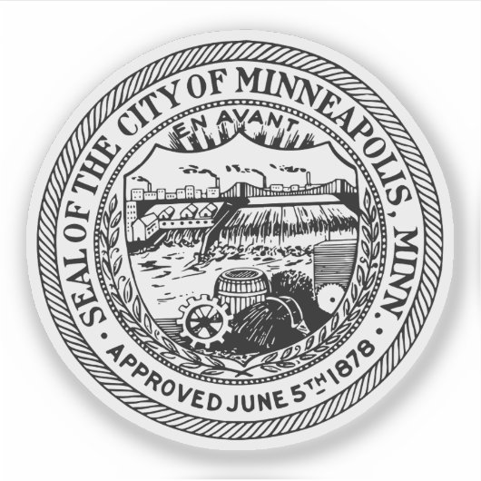 Das Siegel Minneapolis, Minnesota Aufkleber (Vorderseite)