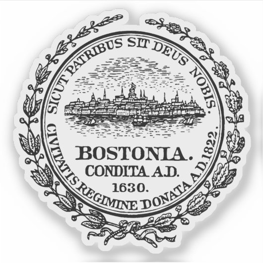 Das Siegel von Boston, Massachusetts Aufkleber (Vorderseite)