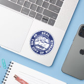 Das Siegel von Buffalo, New York Aufkleber (Laptop mit iPhone)