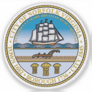 Das Siegel von Norfolk, Virginia Aufkleber