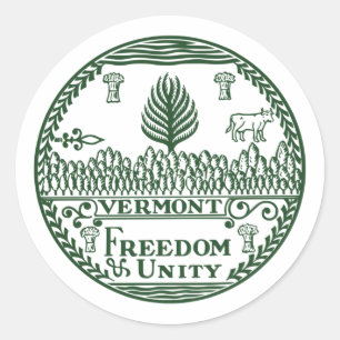 Das Siegel von Vermont Runder Aufkleber