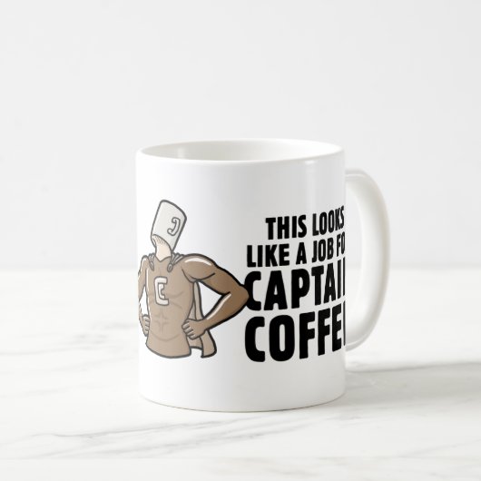 Das sieht aus wie ein Job für Captain Coffee Kaffeetasse (VorderseiteRechts)