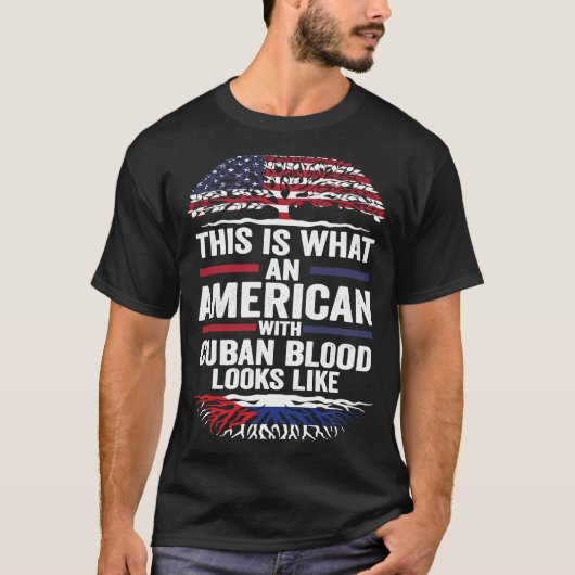 das sieht ein Amerikaner mit kubanischem Blut aus T-Shirt (Vorderseite)
