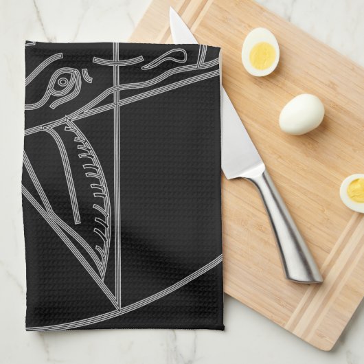 Das Sigil von Baphomet Geschirrtuch (Viertel Falte)