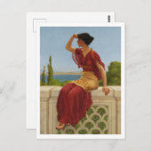 Das Signal von John William Godward Postkarte (Vorne/Hinten)