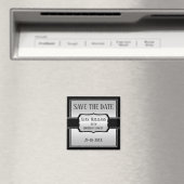 Das Silber und Schwarz des eleganten Mannes Save t Magnet (In Situ (Geschirrspüler))