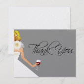 Das silberne flache Brautparty danken Ihnen zu Dankeskarte (Vorne/Hinten)