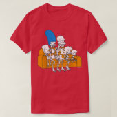 Das Simpsonzz Skelett Treehouse Horror Couch T-Shirt (Design vorne)