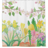 Das sind die Frühlingsblumen, die Freude ausstrahl Duschvorhang (Vorderseite)