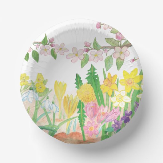 Das sind die Frühlingsblumen, die Freude ausstrahl Pappteller (Vorderseite)