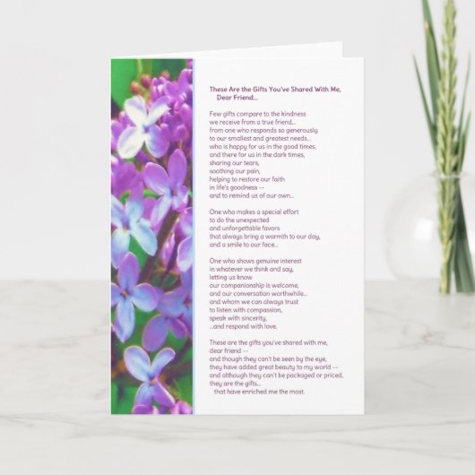 Das sind die Geschenke, die Sie geteilt haben.. Fr Dankeskarte (Vorderseite)