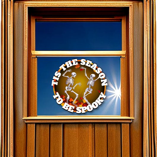 Das sind die glücklichen Skelette der Jahreszeit Fensteraufkleber