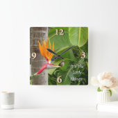 Das sind die Kleinen Dinge Quadratische Wanduhr (Zuhause)