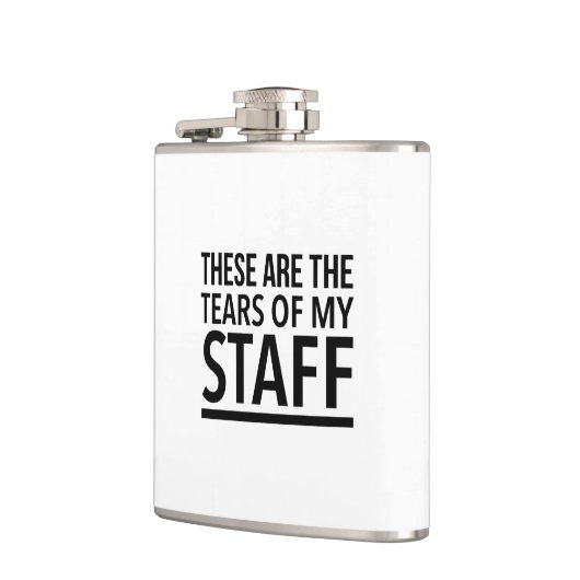 Das sind die Tränen meiner Mitarbeiter Flachmann (Links)