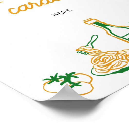 Das sind eher rustikale italienische Rezeptionskar Poster (Ecke)