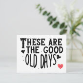 Das sind gute alte Zeiten Feiertagspostkarte (Stehend Vorderseite)