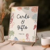 Das sind Illustrierte Karten und Geschenke in den Poster