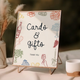 Das sind Illustrierte Karten und Geschenke in den  Poster