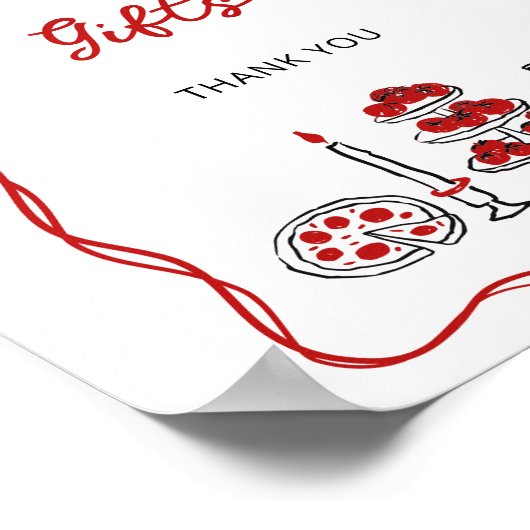 Das sind mehr italienische Red Brautparty Cards Ge Poster (Ecke)