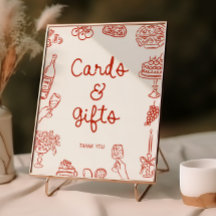 Das sind mehr rote Illustrierte Karten und Geschen