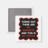 Das sind meine Affen und das ist mein Zirkus Magnet (Vorderseite/Rückseite)