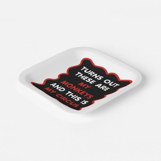 Das sind meine Affen und das ist mein Zirkus Pappteller (Gewinkelt)