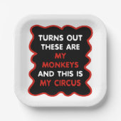 Das sind meine Affen und das ist mein Zirkus Pappteller (Vorderseite)