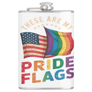 Das sind meine Pride-Flaggen US-Flagge LGBT-Stolz Flachmann