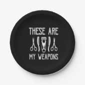 das sind meine Waffen Pappteller (Vorderseite)
