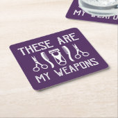 Das sind meine Waffen Rechteckiger Pappuntersetzer (angewinkelt)