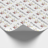 Das sind Triplets! Unisex, Baby Geschenkwrap Geschenkpapier (Ecke)