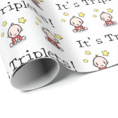 Das sind Triplets! Unisex, Baby Geschenkwrap Geschenkpapier (Rolleneckpunkt)