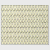 Das sind Triplets! Unisex, Bunnies, Gelb, Triplets Geschenkpapier (Flach)
