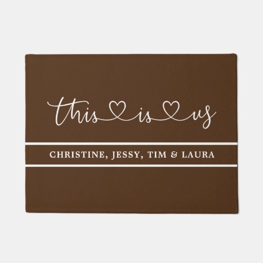 "Das sind wir" Herz, Brown Fußmatte (Vorderseite)