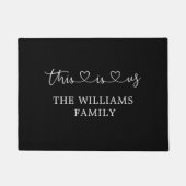 "Das sind wir" Herz, schwarz Fußmatte (Vorderseite)